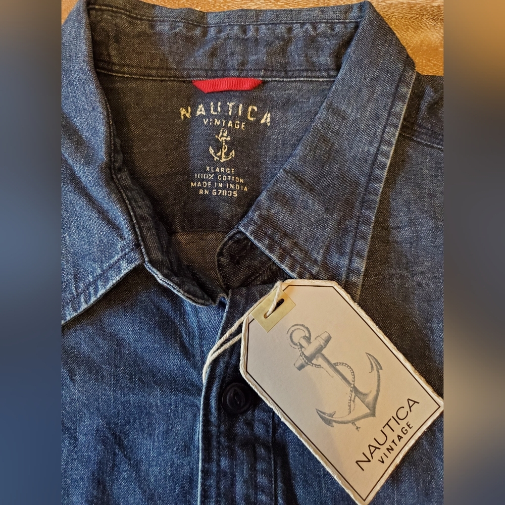 Nautica Vintage Denim Shirt - Picture 2 of 5
